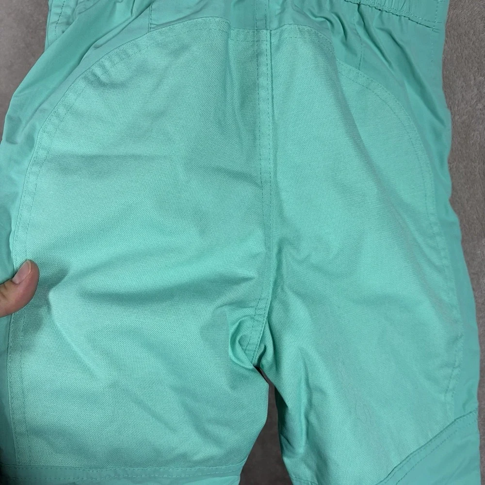 Lands End Squall Insulated Snow Bib Kids 5 Green Grow A Long Reinforced Knee